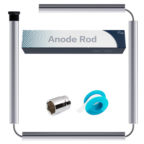 Eau 44in aluminum zinc anode rod box for quick install