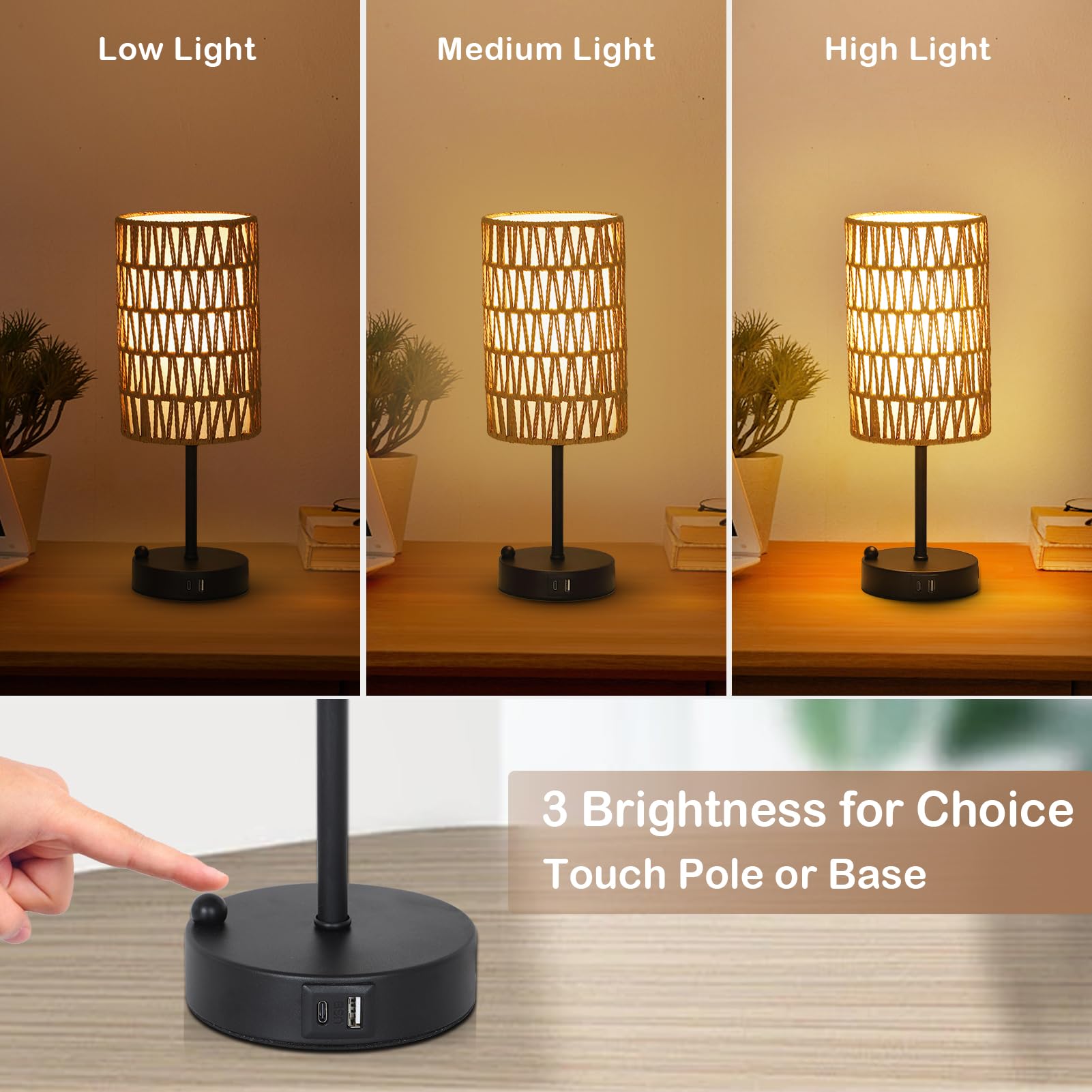 Eayaya 3-way dimmable lamp lets you switch brightness for tasks or ambiance.
