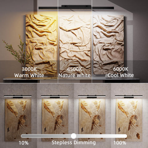 EAYOYAE LED light offers 3000K, 4000K and 6500K for artwork mood