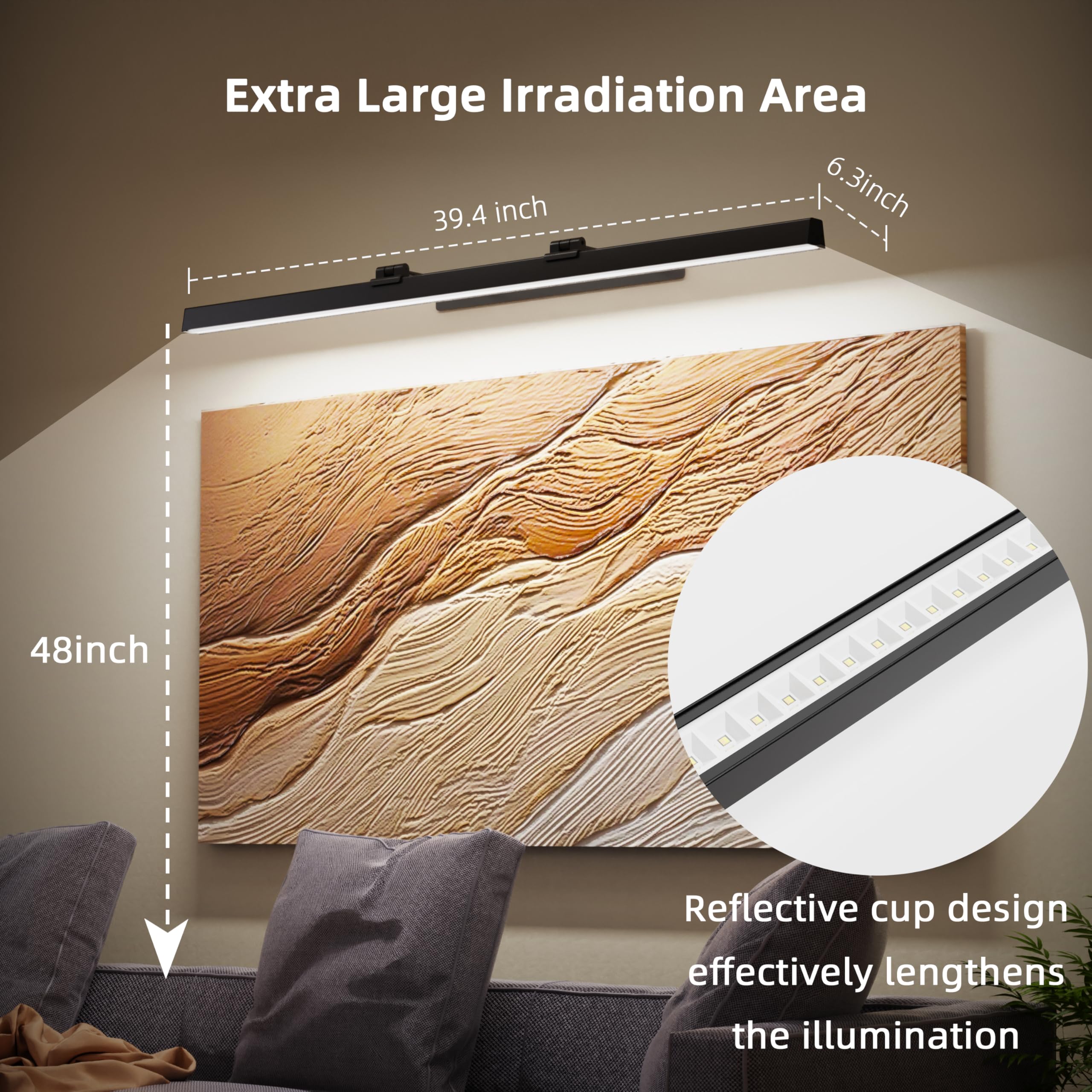 EAYOYAE picture light shown with remote control for easy operation