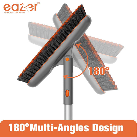 Eazer V-shape tile scrubber targets corners and grout lines for precise scrubbing.