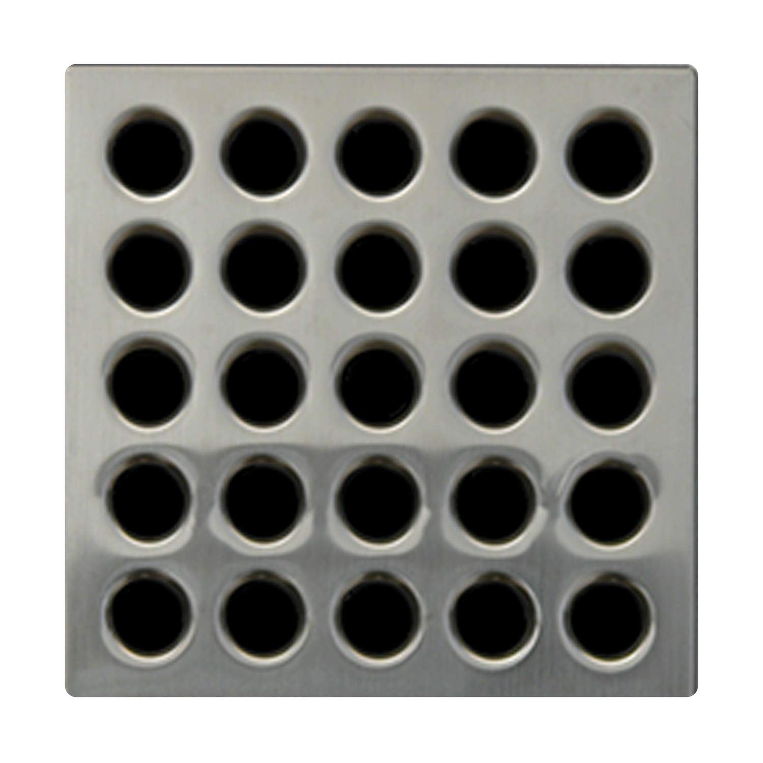 Ebbe E4404 square drain grate in brushed nickel for modern showers