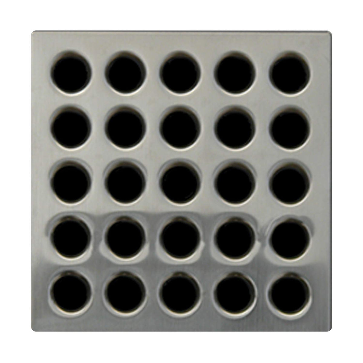 Ebbe E4404 square drain grate in brushed nickel for modern showers