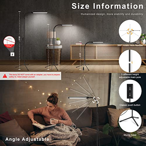 EBEST standing lamp with two color modes for reading and relaxing spaces.