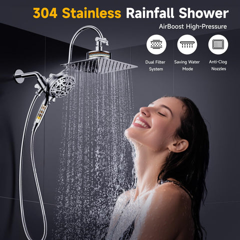 eBoatop magnetic handheld shower head dock keeps the handheld secure during use