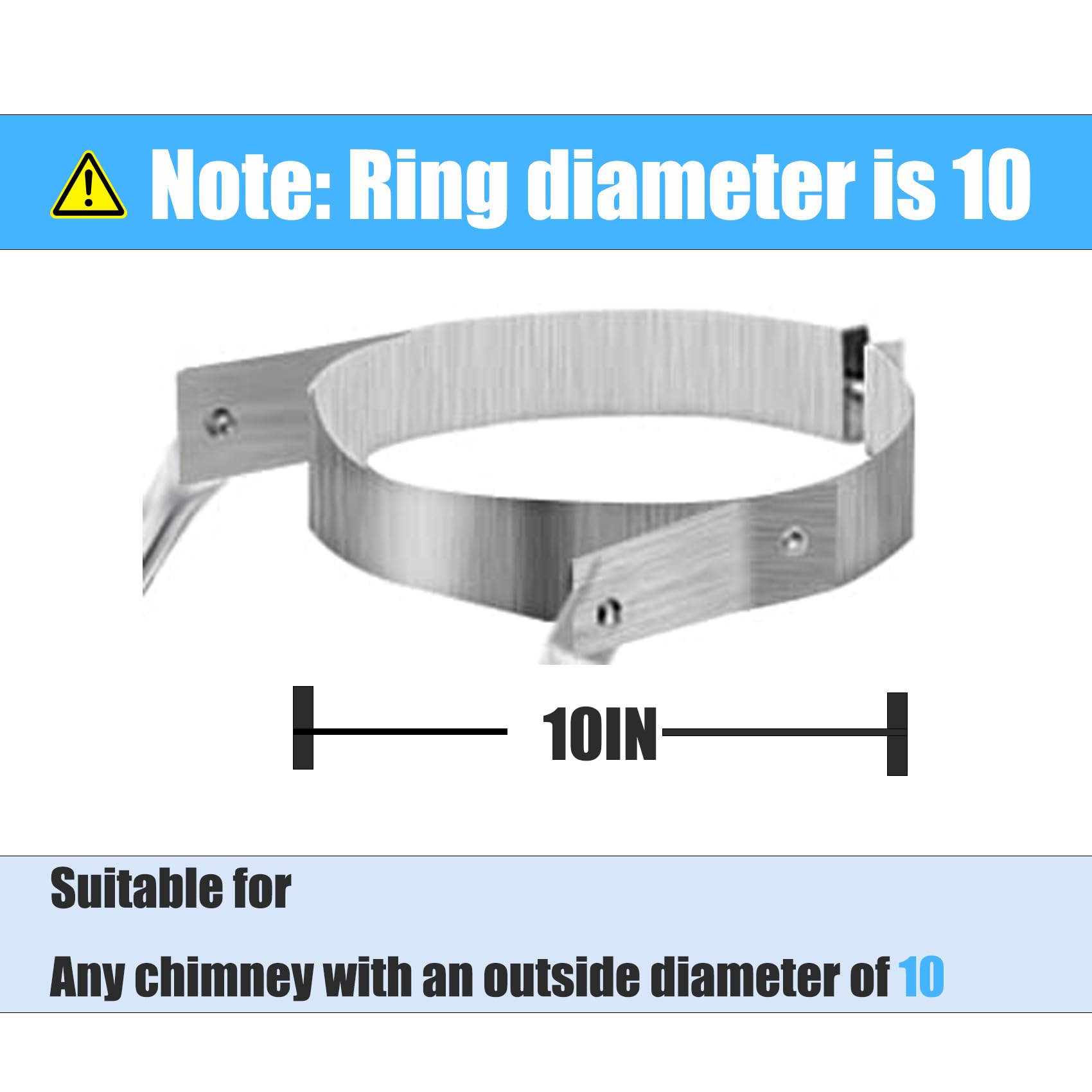 Ebusin bracket fits DuraVent triple-wall 6ID chimneys for reliable compatibility