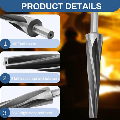 Ebusin tapered reamer top diameter 1.1 inch aligns parts.