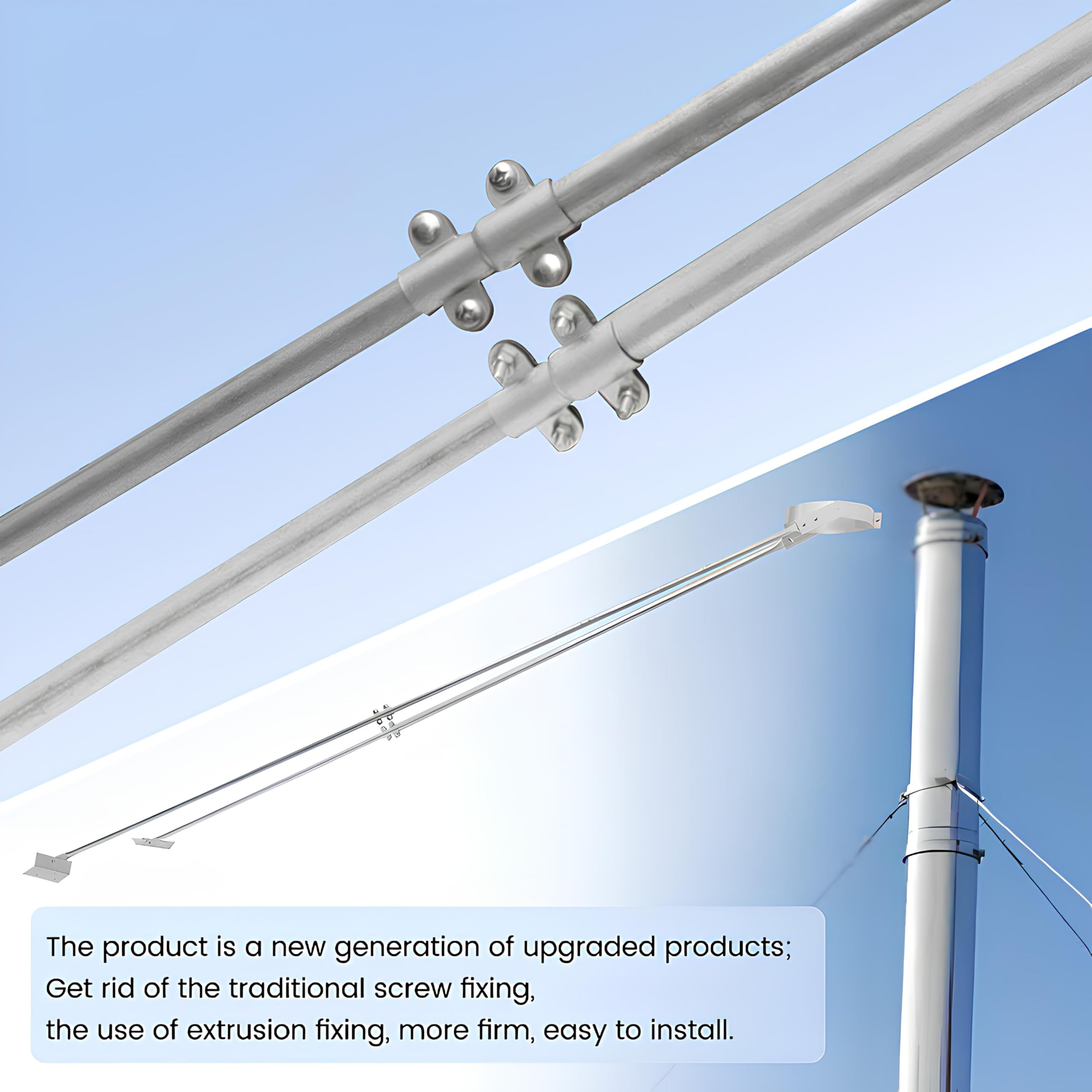 Ebusin galvanized steel construction withstands rain, snow, and wear