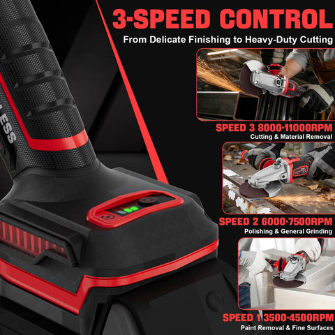 Ecarke 11,000 RPM performance for fast material removal