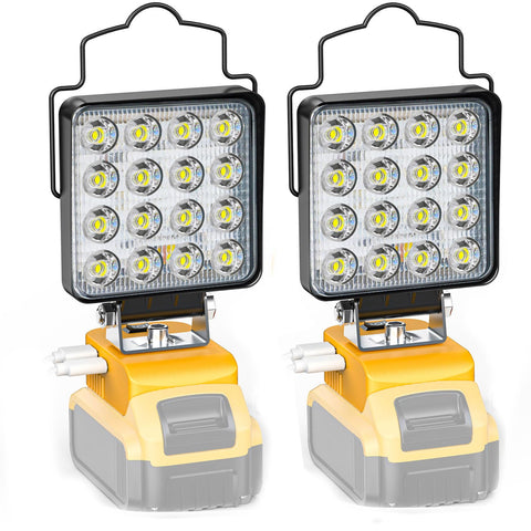 Ecarke 2-piece cordless LED work light front view for garage projects