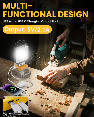 Ecarke portable design flood light ideal for job sites and camping