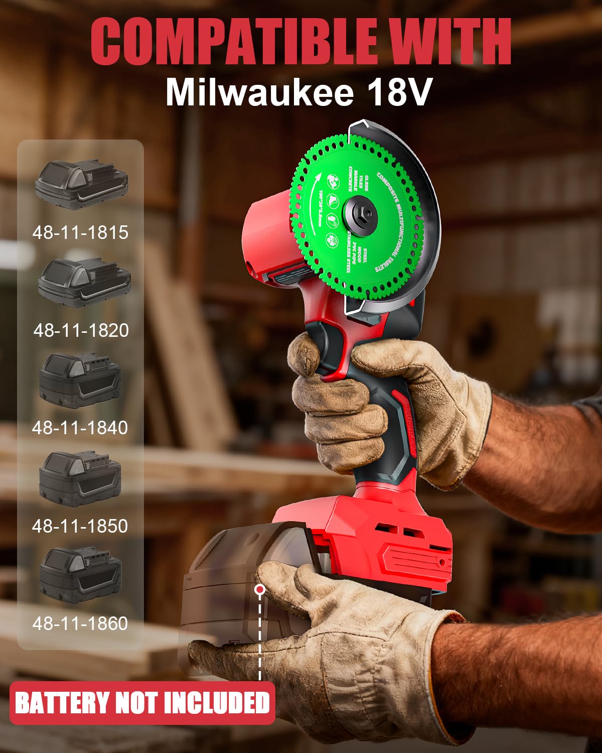 Ecarke 4-inch blades kit enables quick material changes for wood, metal, and tile.