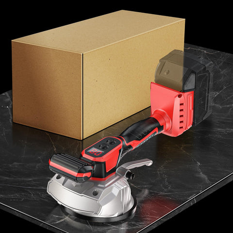 Ecarke cordless tile vibration leveling machine suction cup secures tiles up to large sizes.