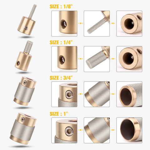 Ecarke diamond grinder bit head 1/4-inch for detailed tile work