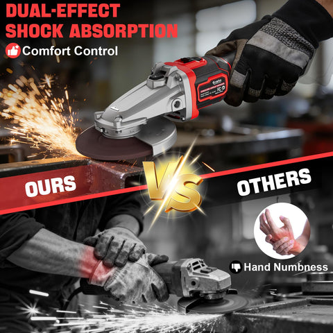 Ecarke dual vibration damping system reducing fatigue during use