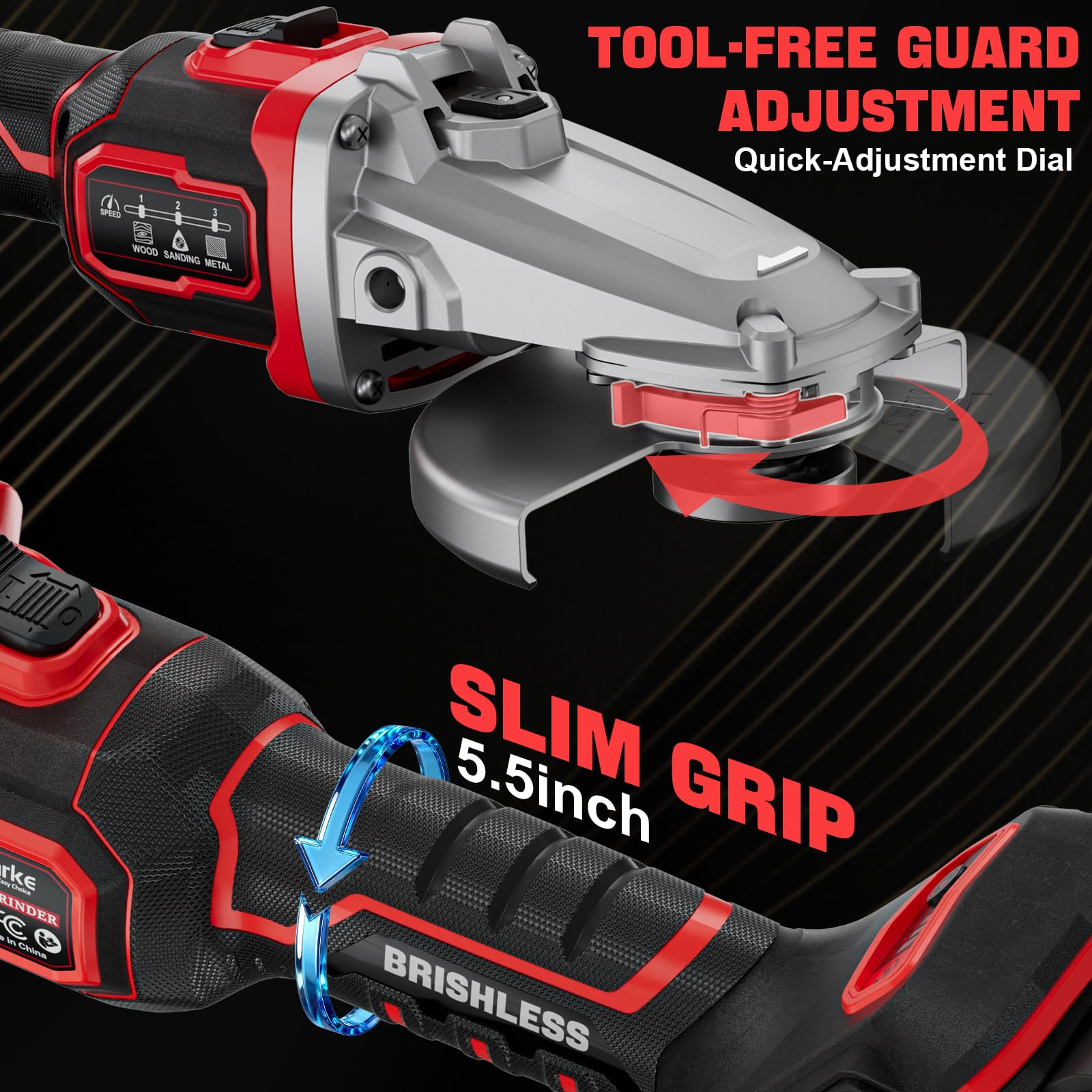 Ecarke ergonomic anti-vibration handles for improved grip and comfort