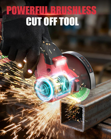Ecarke forward-reverse control switch for versatile cutting directions.