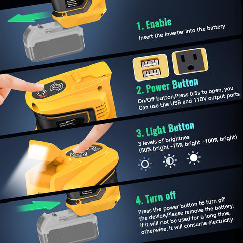 Ecarke inverter in use during hunting or fishing trip