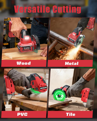 Ecarke lightweight tool ideal for overhead and handheld cuts.