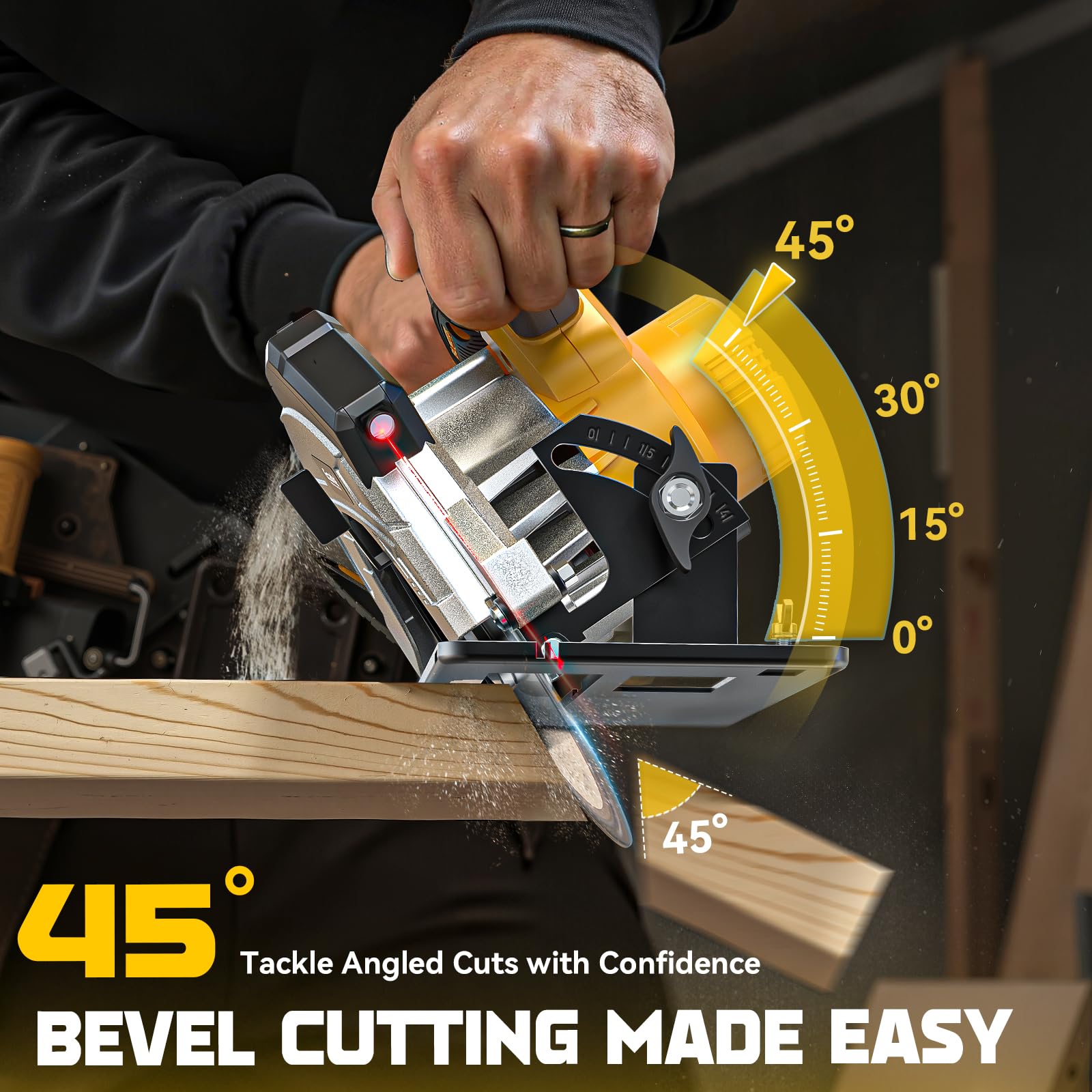 Ecarke magnesium base and aluminum guard designed for durable job-site performance.