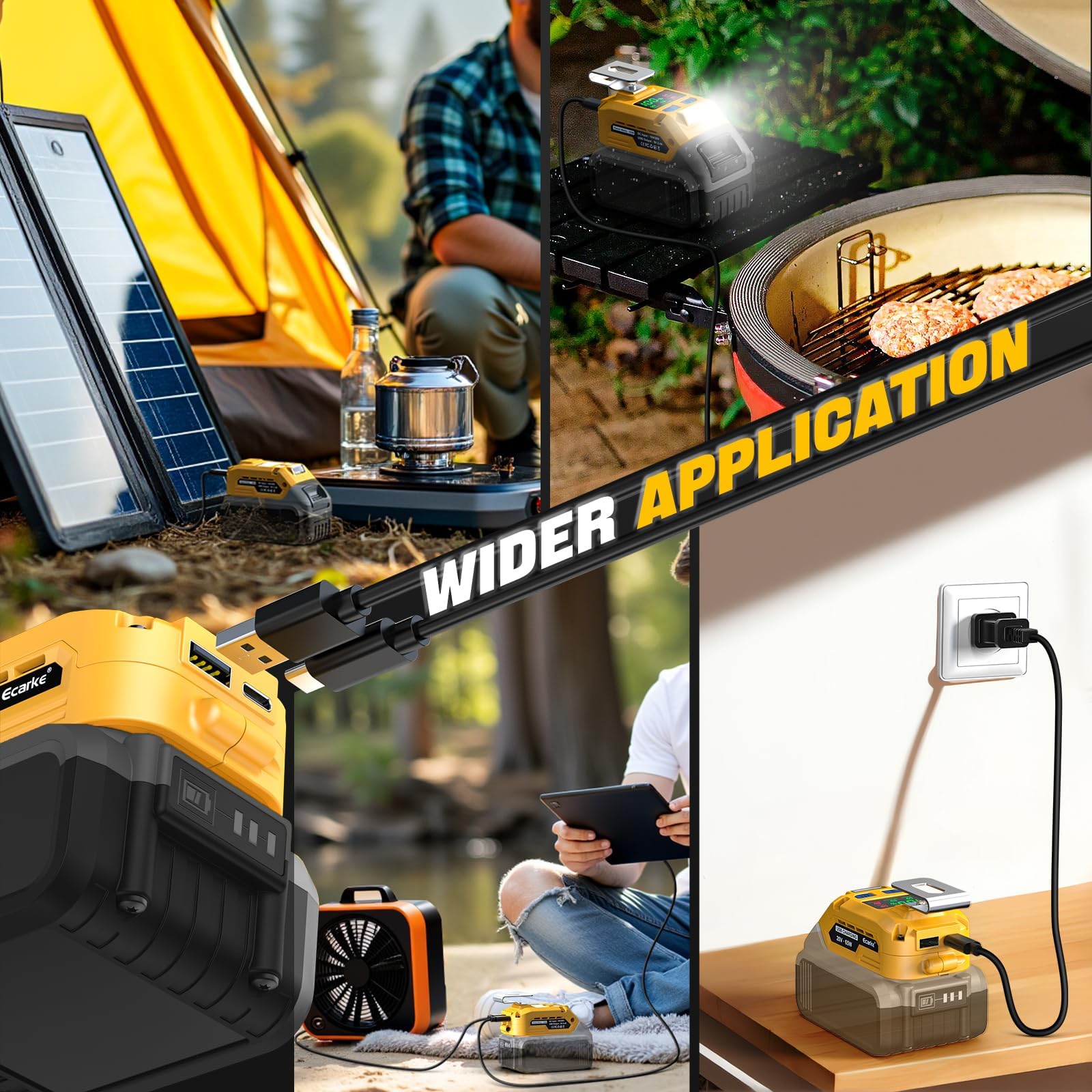 Ecarke safety protection system guards against short circuits and overvoltage.
