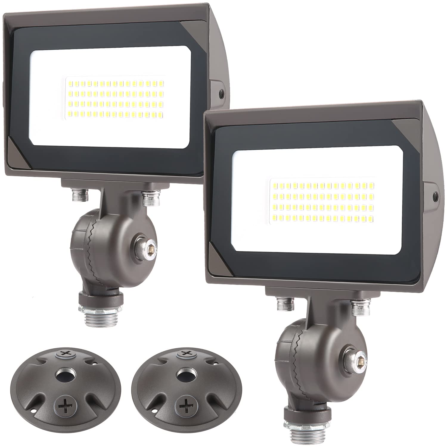 ECCFUTLL 30W outdoor LED flood light with knuckle mount for flexible wall or pole installation