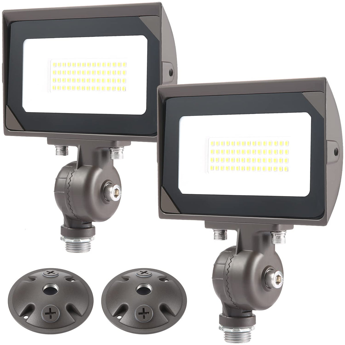ECCFUTLL 30W outdoor LED flood light with knuckle mount for flexible wall or pole installation