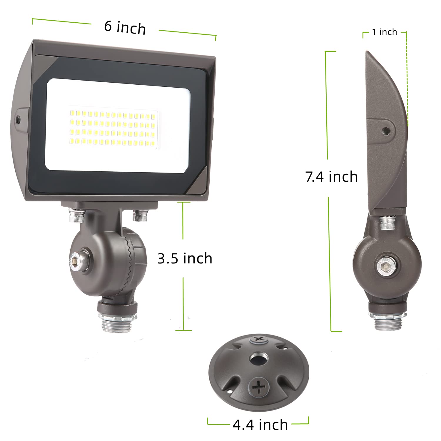 ECCFUTLL UL-certified flood light with durable aluminum body
