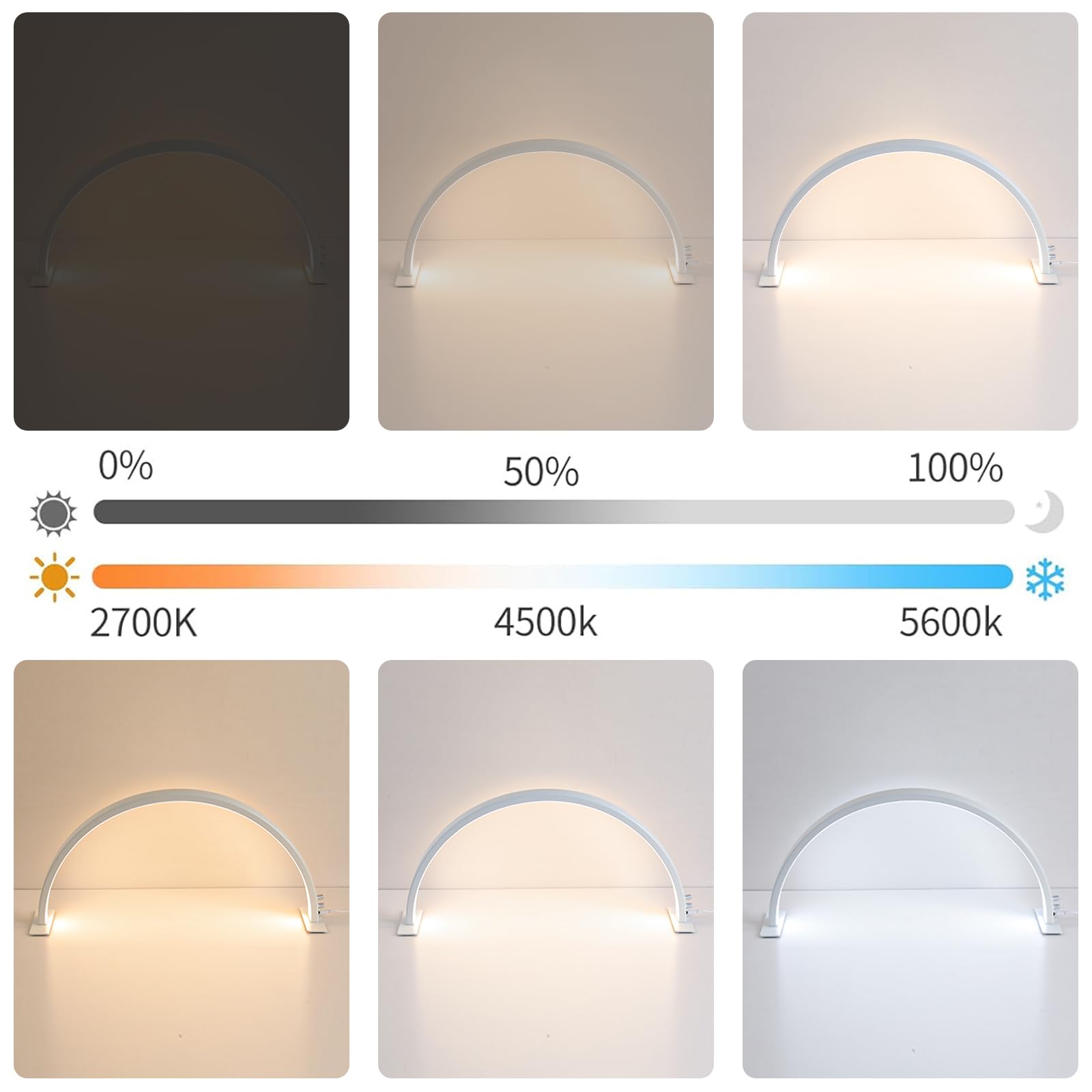 eccuslon adjustable 2700K-5600K color temperature for various tasks