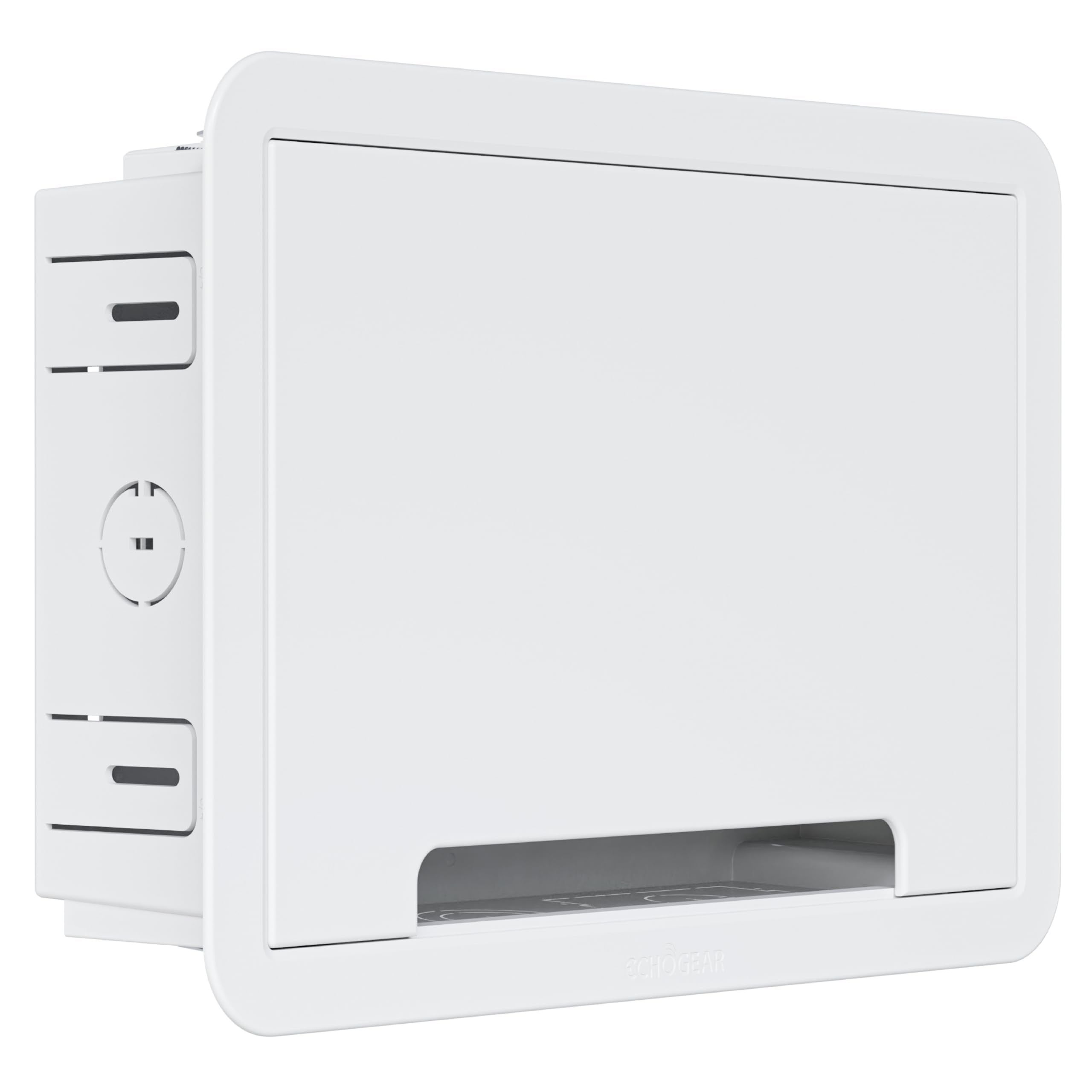 ECHOGEAR 9in wall TV box front view with discreet cable management