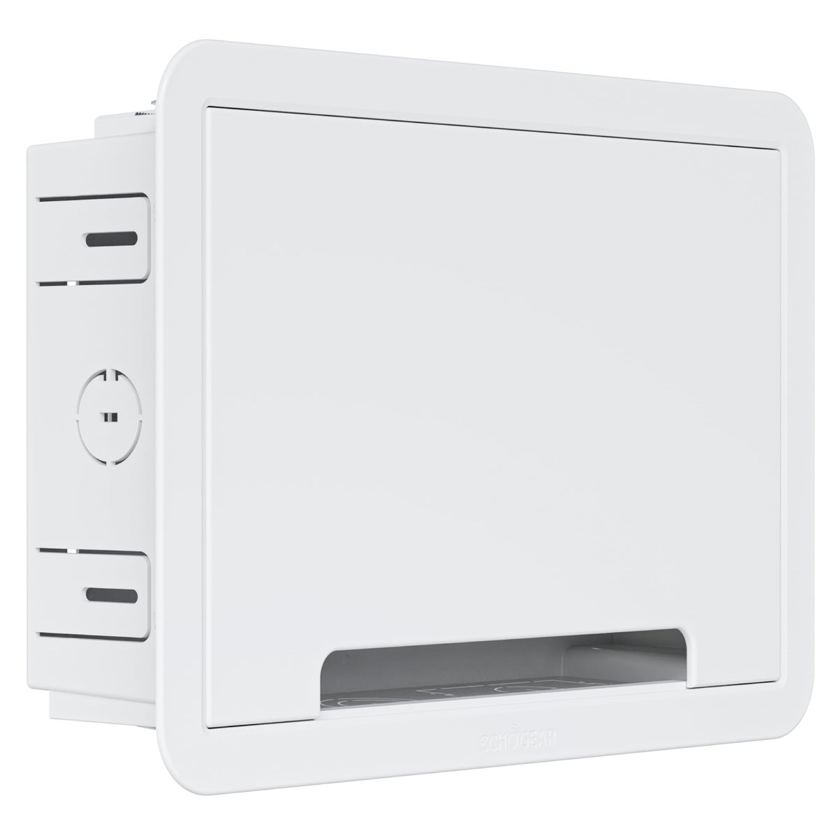 ECHOGEAR 9in wall TV box front view with discreet cable management