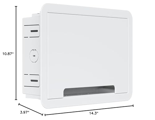 ECHOGEAR 9in wall TV box works with Roku, Apple TV, and Fire TV devices