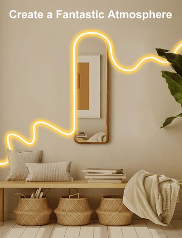 echosari 1200led neon rope light offers consistent room illumination for large spaces