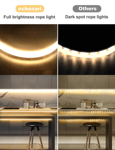 echosari quick-cut neon rope light fits customized installations