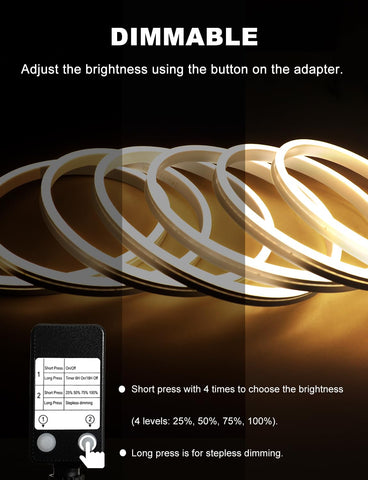 echosari neon rope light with timer for convenient auto on off scheduling
