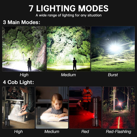 ECLINCO seven-mode flashlight supports versatile lighting options