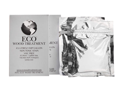 Eco Wood Treatment two-pack packaging for outdoor wood care