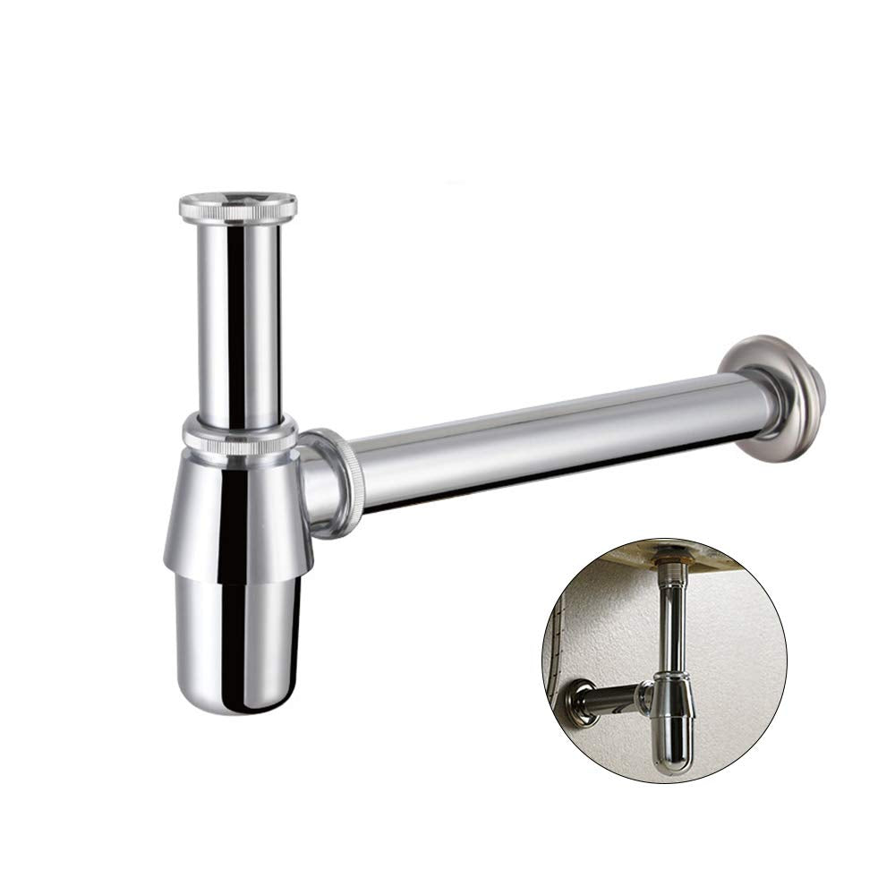 ecoartheating classic basin bottle trap chrome for durable drainage