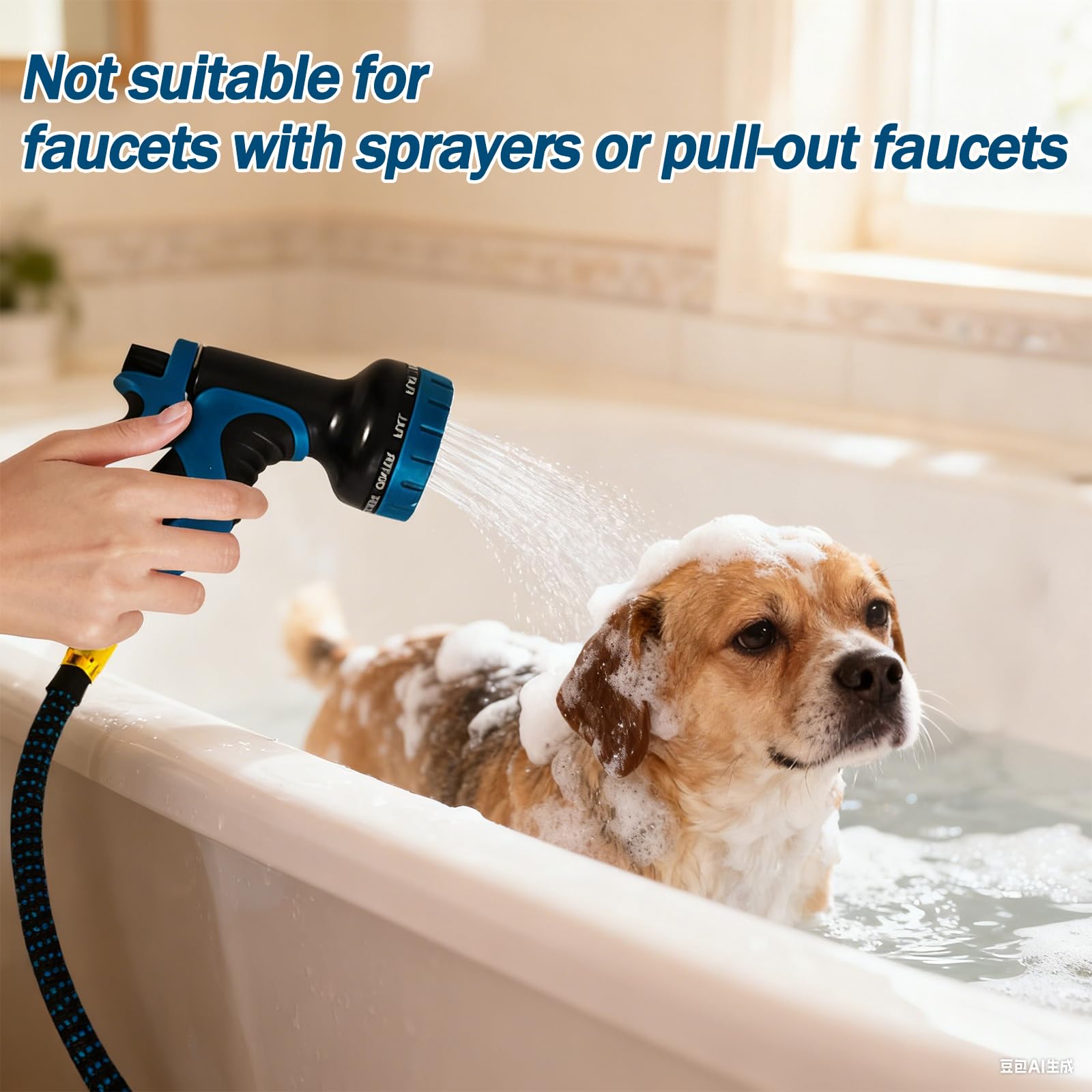 Ecoaterui 50 ft reach eases pet cleaning at home