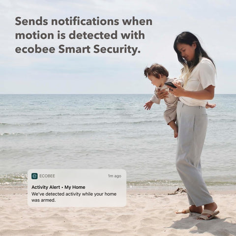 ecobee Smart Sensor helps reduce energy use by not heating empty rooms.