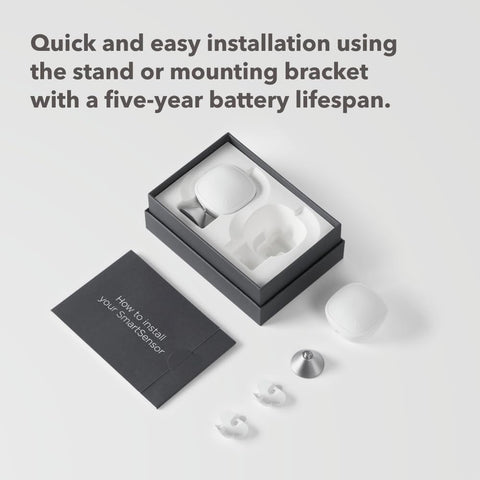 ecobee Smart Sensor communicates occupancy to ecobee thermostat for smart control.