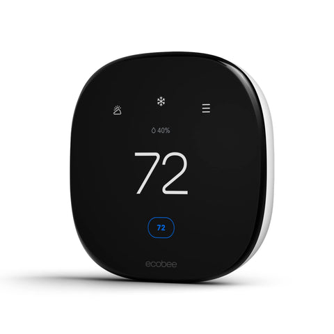 ecobee Smart Thermostat Enhanced front view with sleek touchscreen and modern design