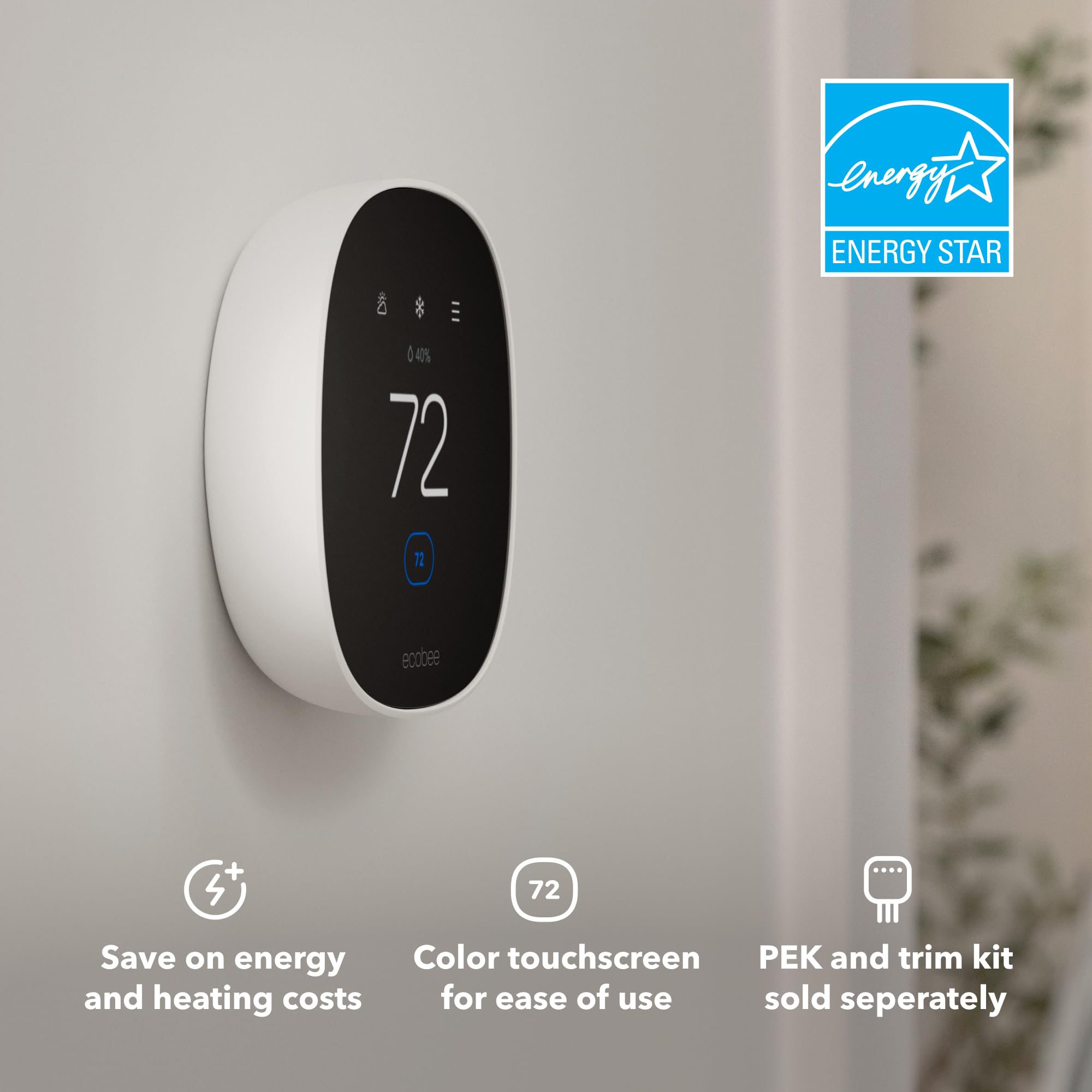 ecobee smart thermostat essential app control on smartphone enables remote energy management