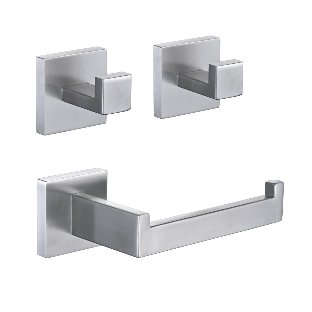 ECOClasp toilet-paper-holder in brushed nickel for organized bathroom essentials and easy access.