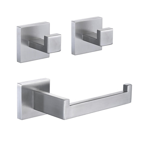 ECOClasp toilet-paper-holder in brushed nickel for organized bathroom essentials and easy access.