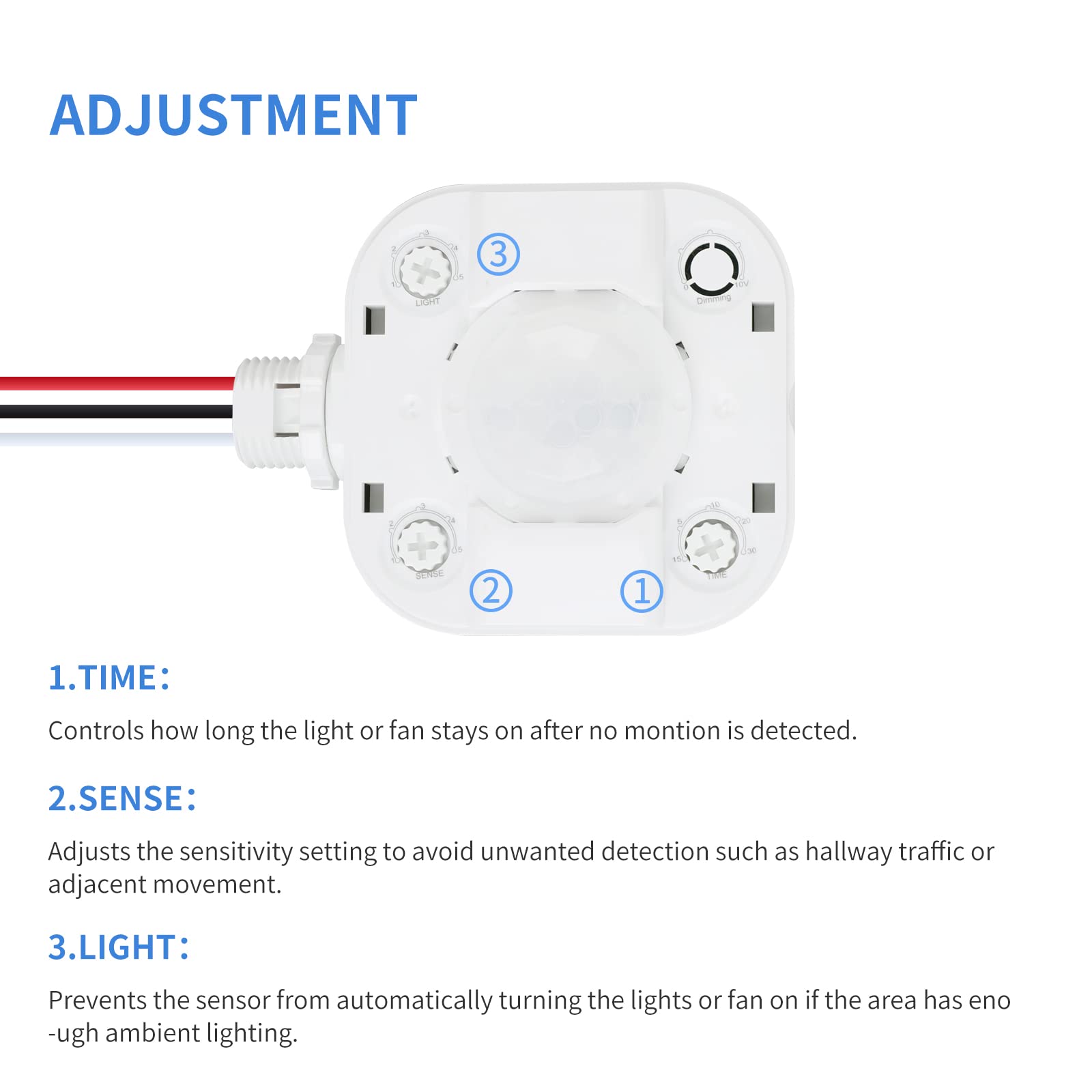 Ecoeler sensor provides 20 ft installation coverage suitable for hallways.