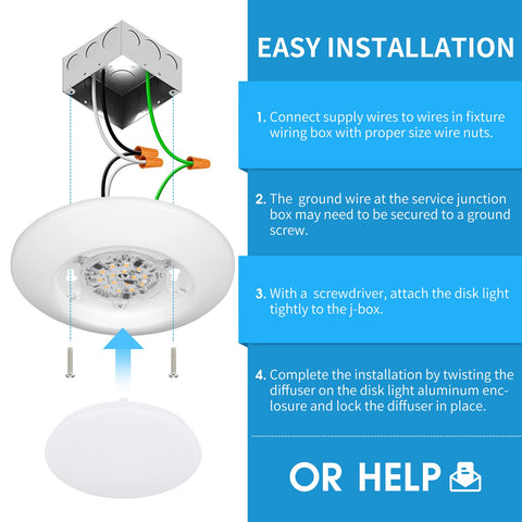 ECOELER 4 inch ceiling light in living room setting