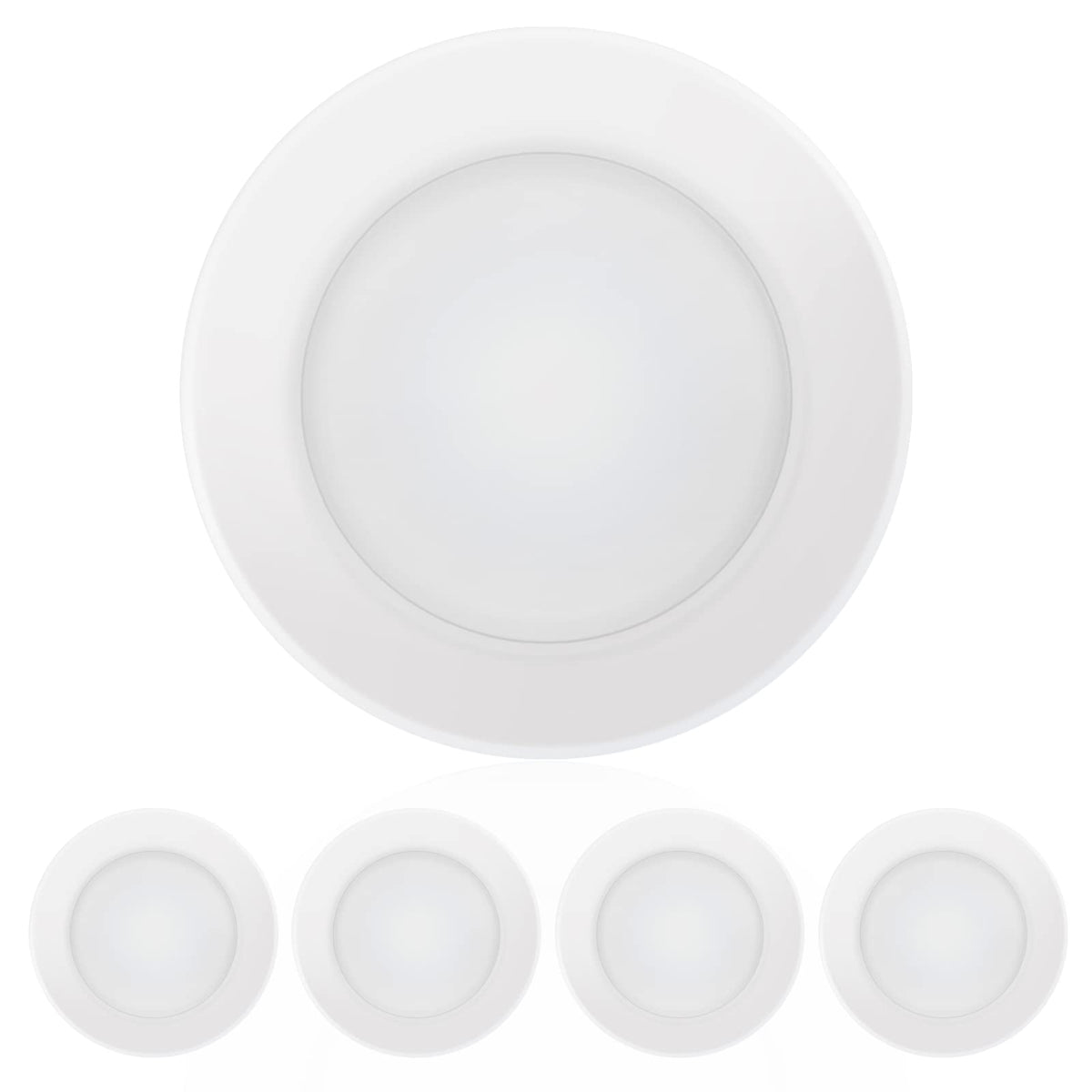 ECOELER 4 Inch LED Disk Light dimmable close-up with dial