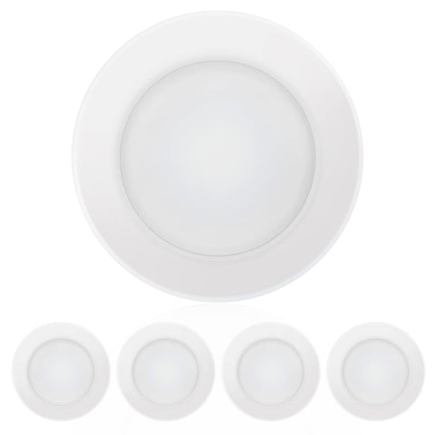 ECOELER 4 Inch LED Disk Light dimmable close-up with dial