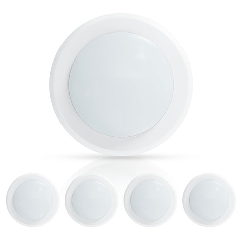 Ecoeler 6-inch dimmable LED disk light on ceiling for balanced living room illumination